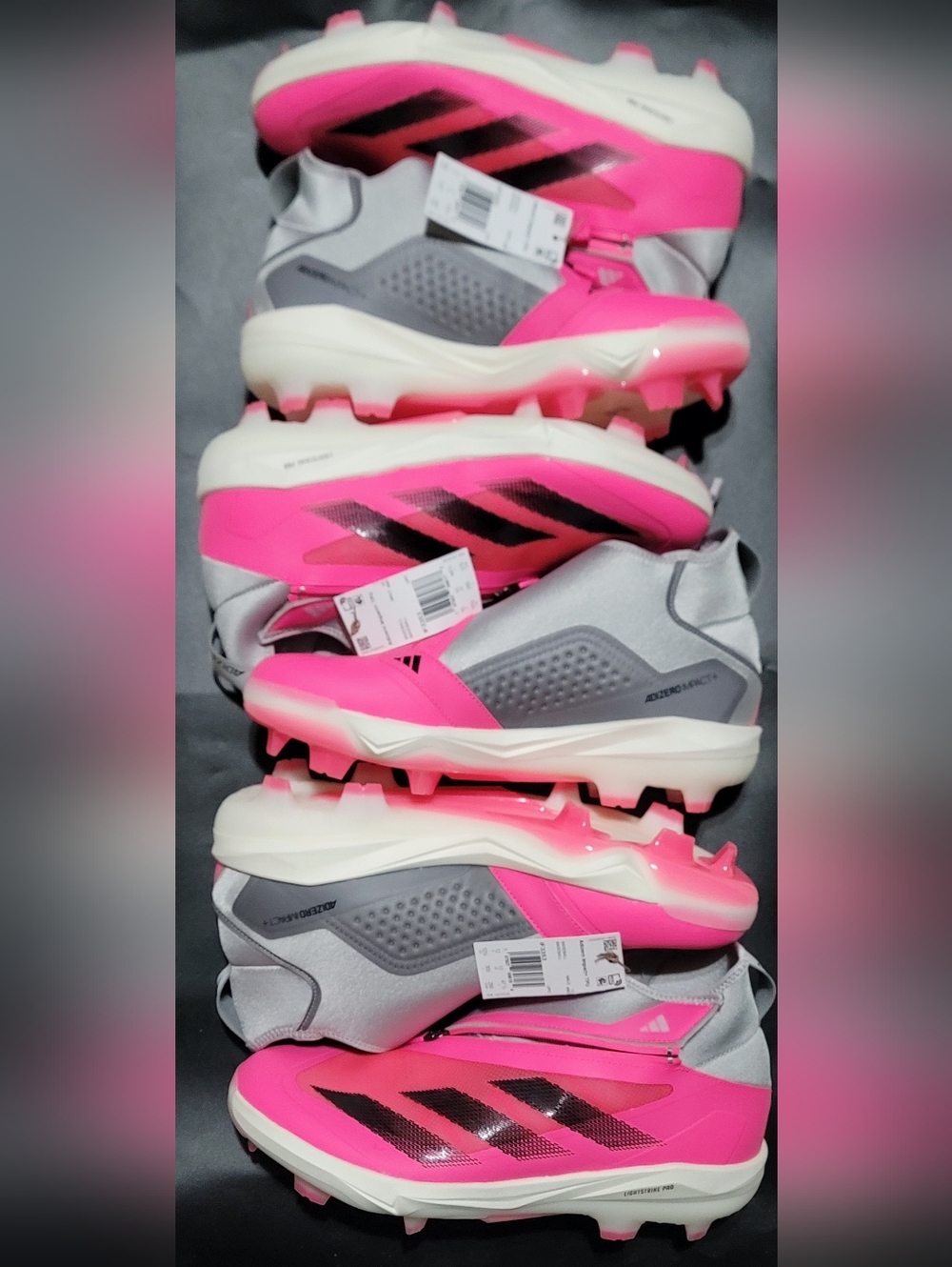Adidas Adizero Impact+ TPU BSB Molded Cleats Lot Of 3 Sz 9.5-10.5-12.5 Men New